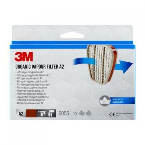 3M Organic Vapour Filter 6055, A2 For 6000 & 6500 Series