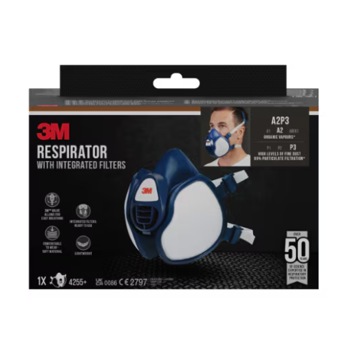3M™ Respirator with Integrated Filters 4255+ (A2P3 Organic Vapours)