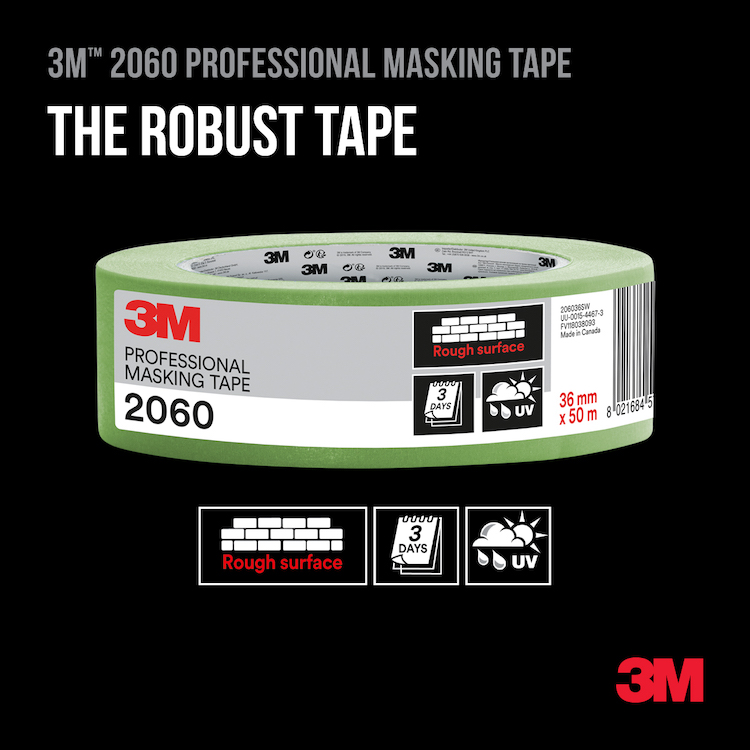3M 2060-36A-BK 36mm Green Scotch Masking Tape for Hard-to-Stick Surfac –  innovationssa
