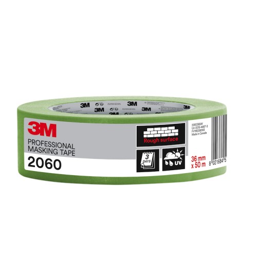 3M 2060 Rough Surface Professional Masking Tape 1.5" / 36mm (Green)