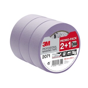 3M 2071 Sensitive Professional Masking Tape 1.5" / 36mm (Purple) 2 + 1 Promo Pack
