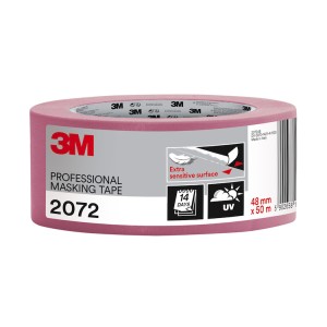 3M 2072 Extra Sensitive Professional Masking Tape 2" / 48mm (Pink)