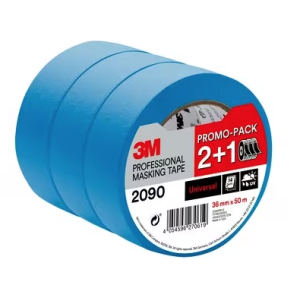 3M 2090 Professional Masking Tape 1.5" / 36mm (Blue) 2 + 1 Promo Pack 