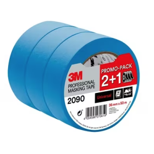 3M 2090 Professional Masking Tape 1.5" / 36mm (Blue) 2 + 1 Promo Pack 