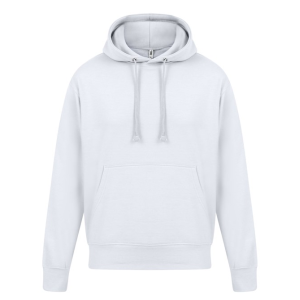 Casual Ringspun Blended Hoodie - White
