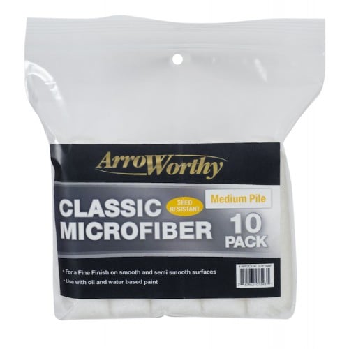 Arroworthy Classic Microfiber 4" 3/8" Mini Roller Sleeves 10 Pack Arroworthy Classic Microfiber 4" 3/8" Mini Roller Sleeves 10 Pack