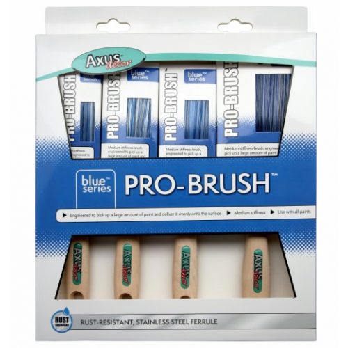 Axus Decor Blue Pro Brush 4 Pack Axus Decor Blue Pro Brush 4 Pack