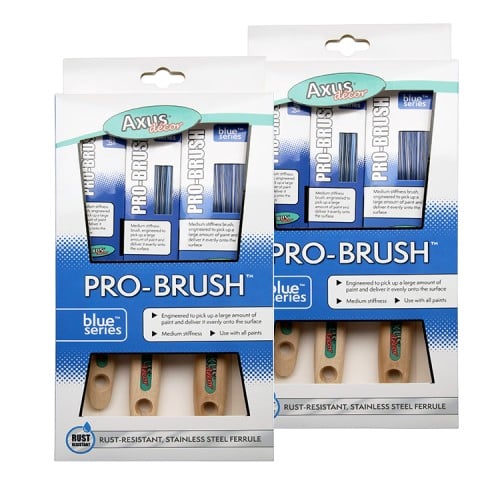 Axus Decor Blue Pro Brush 3PK - Twin Pack