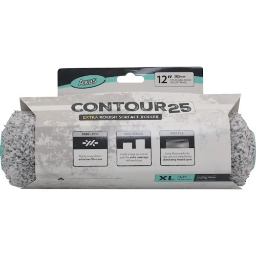 Axus Decor Contour 12" Roller Sleeve - XL Pile/25mm (Extra Rough Surfaces)