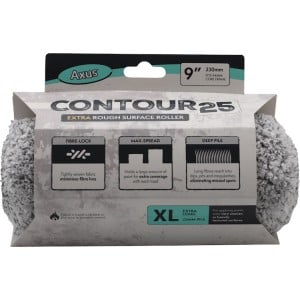 Axus Decor Contour 9" Roller Sleeve - XL Pile/25mm (Extra Rough Surfaces)