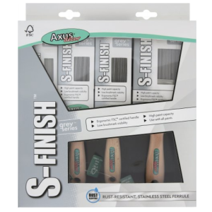Axus Decor Grey S-Finish Brush 4 Pack