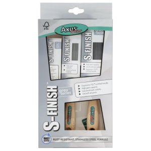 Axus Decor Grey S-Finish Brush 3 Pack