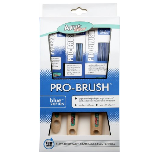Axus Decor Blue Pro Brush 3 Pack