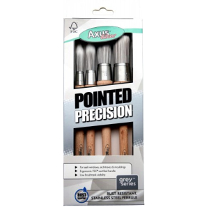 Axus Decor Grey Pointed Precision Brush Set
