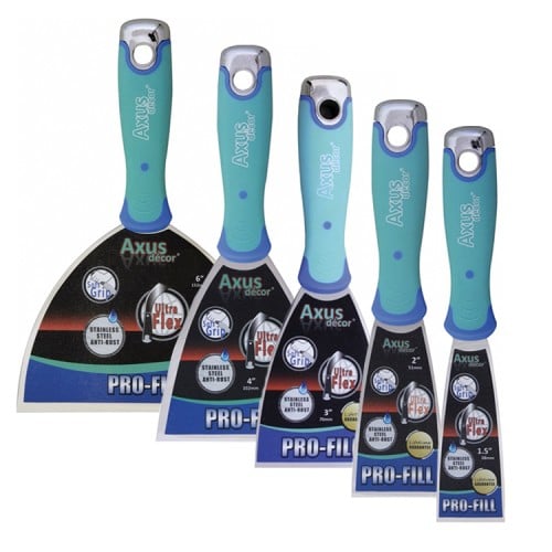 Axus Decor Pro-Fill Stainless Steel Flexible Filling Knife Set of 5