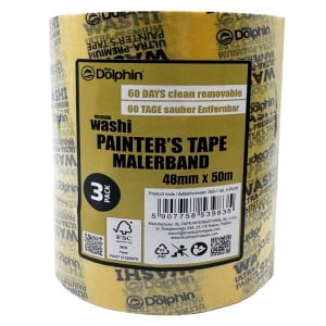 Blue Dolphin 60 Day Ultra Premium Washi Tape 2" / 48mm - 3 Pack