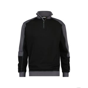 Dassy Basiel Two-Tone Sweatshirt - Black / Cement Grey