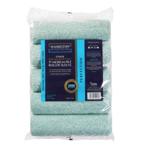 Hamilton Perfection 9" Roller Sleeve - Medium Pile 5 Pack SPECIAL OFFER Hamilton Perfection 9" Roller Sleeve - Medium Pile 5 Pack SPECIAL OFFER