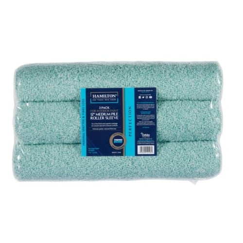 Hamilton Perfection 12" Roller Sleeve - Medium Pile (Semi Smooth) 3 PACK