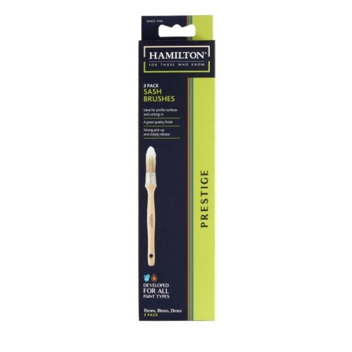 Hamilton Prestige Synthetic Sash Brush 3 Pack Hamilton Prestige Synthetic Sash Brush 3 Pack