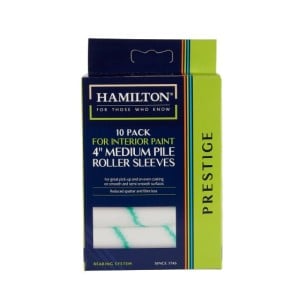 Hamilton Prestige Medium Pile 4" Mini Roller - 10 Pack (Green Stripe)