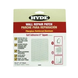 Hyde Self Adhesive Wall Patches - Aluminium Back - 6" x 6" 10 Pack