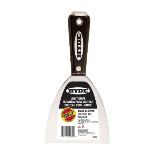Hyde Black & Silver Flexible Putty / Joint Knife - 4"