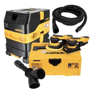 Mirka DEROS II 650CV Sander & DEOS II 353CV  +  DEXOS Dust Extractor + Y-Branch Accessory - Bundle