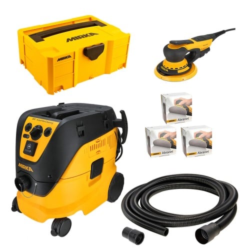 Mirka DEROS II Sander & Dust Extractor 1230 M AFC GB 230V Deco Solution Kit KIT2414EXMUK Mirka DEROS II Sander & Dust Extractor 1230 M AFC GB 230V Deco Solution Kit KIT2414EXMUK