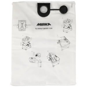 Mirka Fleece Dust Bag DEXOS 1230 5 Pack (Compatible with DEXOS only)