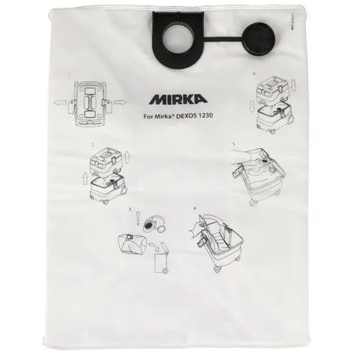 Mirka Fleece Dust Bag DEXOS 1230 5 Pack (Compatible with DEXOS only)