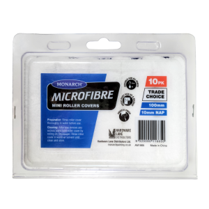 Monarch Microfibre 4" Mini Roller Sleeves 10mm Nap - 10 Pack