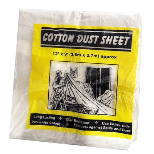 Heavy Duty Cotton Dust Sheet 12 x 9ft