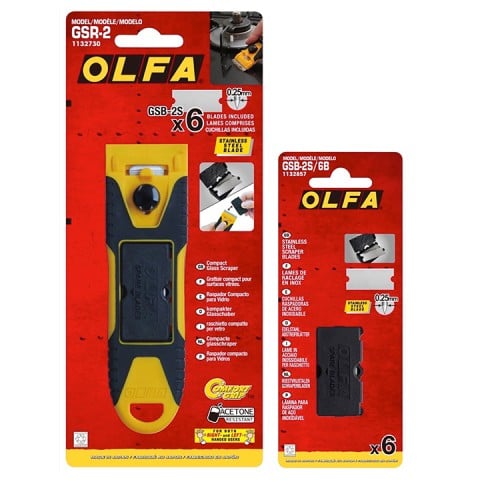 Olfa Slim Glass Scraper GSR-2 + GSB2 Blades Bundle Olfa Slim Glass Scraper GSR-2 + GSB2 Blades Bundle