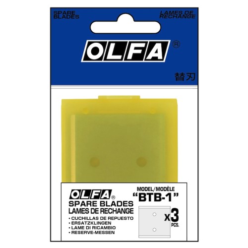 Olfa Quad Edges BTB-1 Blade For Razor Edge Scraper Pack of 3