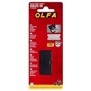 Olfa GSR-2 Replacement Blades For Slim Glass Scraper Pack Of 6