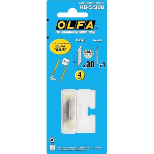 Olfa Precision Blade for AK-5 Art Knife Pack of 30