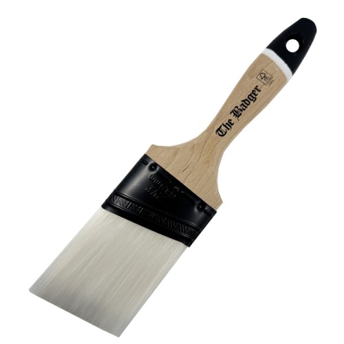 Paint Warrior BADGER Brush Semi Oval Angle Brush 2.5" - Beaver Tail