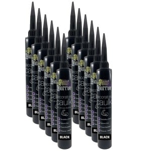 Paint Warrior Flexible Decorators Caulk 380ml - Black (Case of 12)