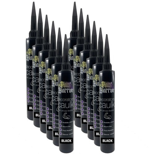 Paint Warrior Flexible Decorators Caulk 380ml - Black (Case of 12) Paint Warrior Flexible Decorators Caulk 380ml - Black (Case of 12)