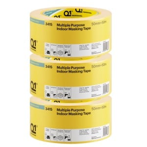 Q1 3415 Multi Purpose Indoor Masking Tape 2" /50mm - 3 PACK