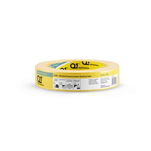 Q1 3415 Multi Purpose Indoor Masking Tape 1" / 25mm Q1 3415 Multi Purpose Indoor Masking Tape 1" / 25mm
