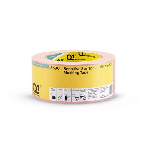 Q1 3590 Extra Sensitive Surface Masking Tape  2" (Pink)