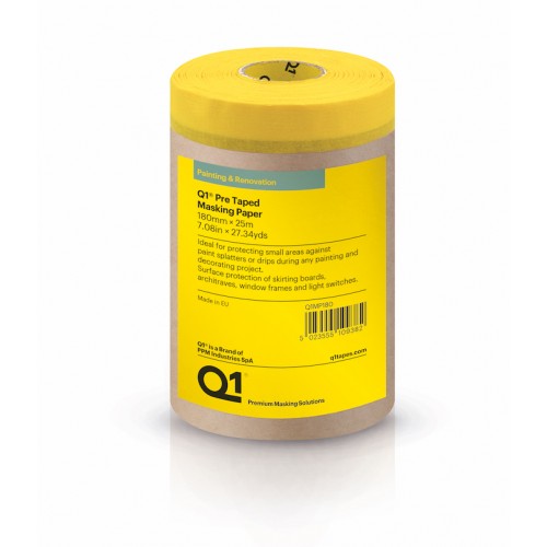 Q1 Pre Taped Masking Paper 180mm