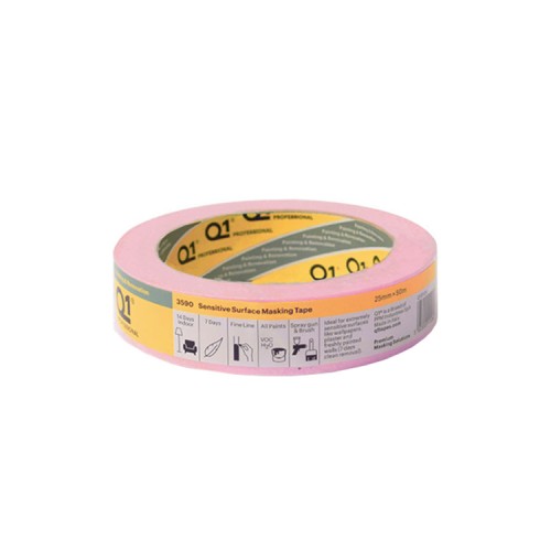 Q1 3590 Extra Sensitive Surface Masking Tape  1.5" (Pink)