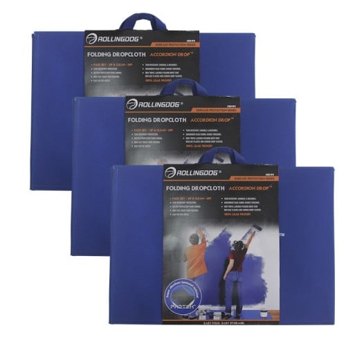 RollingDog Folding Drop Cloth 3 Pack