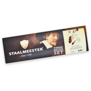 Staalmeester Flat Brush Set 4 Pack With FREE Sash
