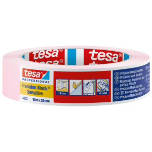 Tesa Precision Masking Tape Sensitive 1" / 25mm (Pink)