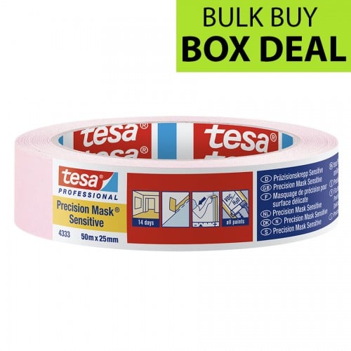 Tesa Precision Masking Tape Sensitive 1" / 25mm Box of 36 (Pink) Tesa Precision Masking Tape Sensitive 1" / 25mm Box of 36 (Pink)