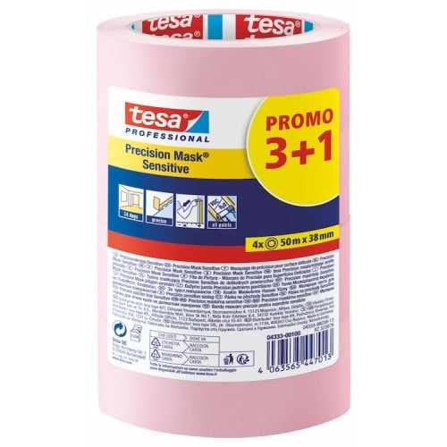 Tesa Precision Masking Tape Sensitive 1.5" / 38mm (PINK) 3+1 PROMO PACK Tesa Precision Masking Tape Sensitive 1.5" / 38mm (PINK) 3+1 PROMO PACK